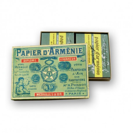 Boîte Papier d'Arménie 1900 et 12 carnets classique