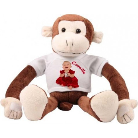 Peluche singe personnalisée