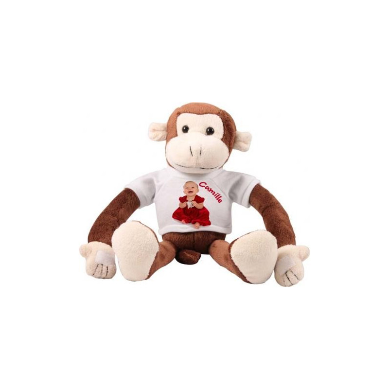 Singe en peluche, singe à bras longs, singe de rallye, souvenir de bébé,  premier anniversaire, cadeau de naissance, singe personnalisé, singe aux bras  longs -  France